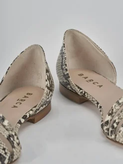 Ballerine tacco 1cm pitone beige