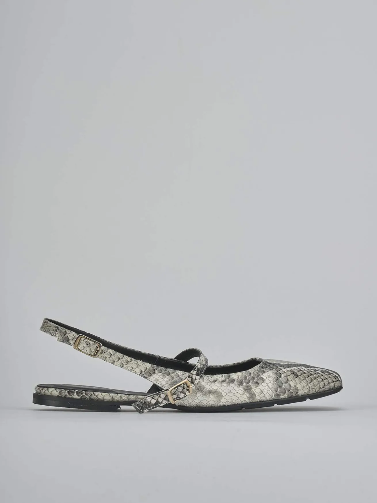 Ballerine tacco 1cm pitone beige