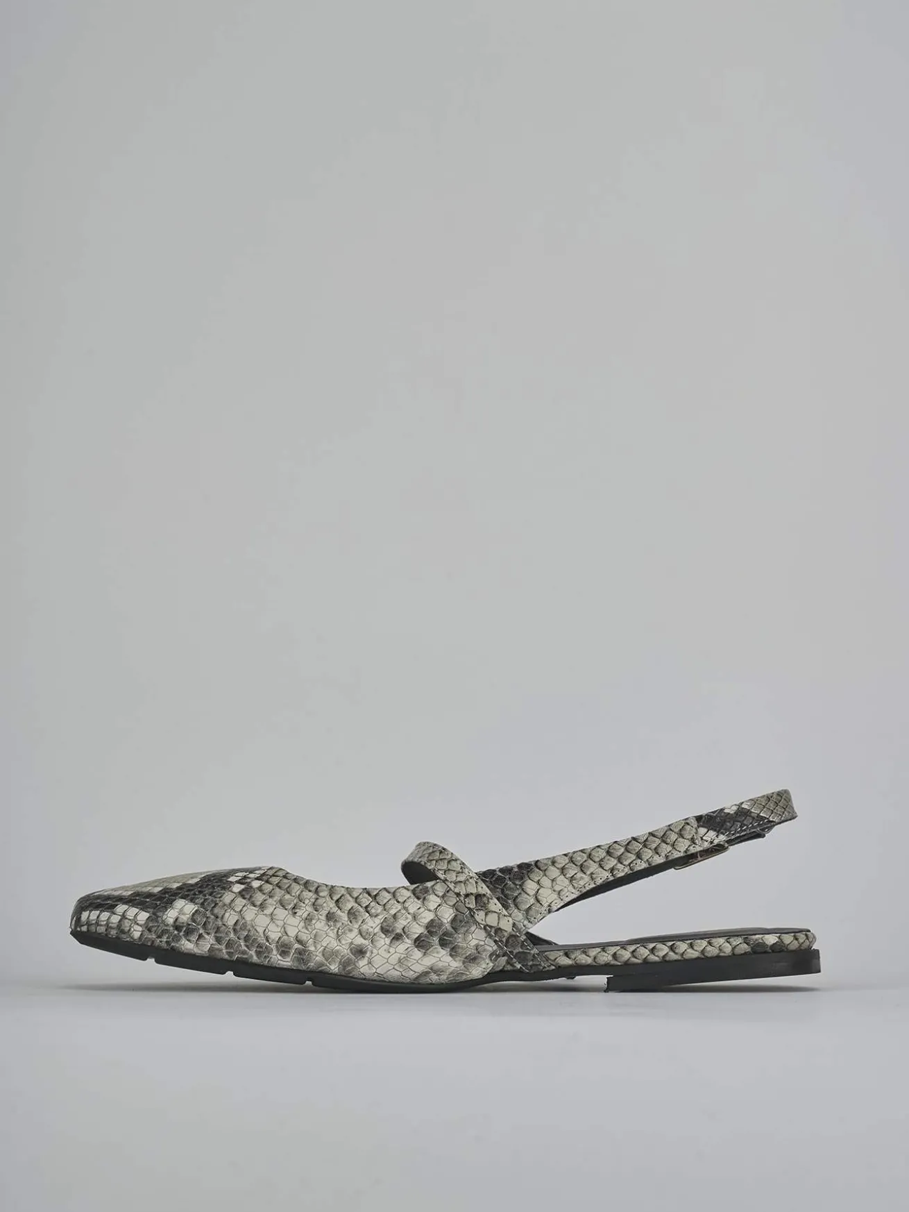 Ballerine tacco 1cm pitone beige