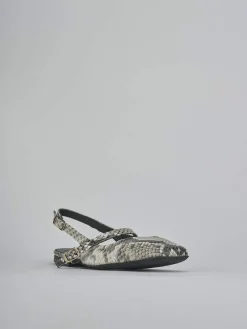 Ballerine tacco 1cm pitone beige