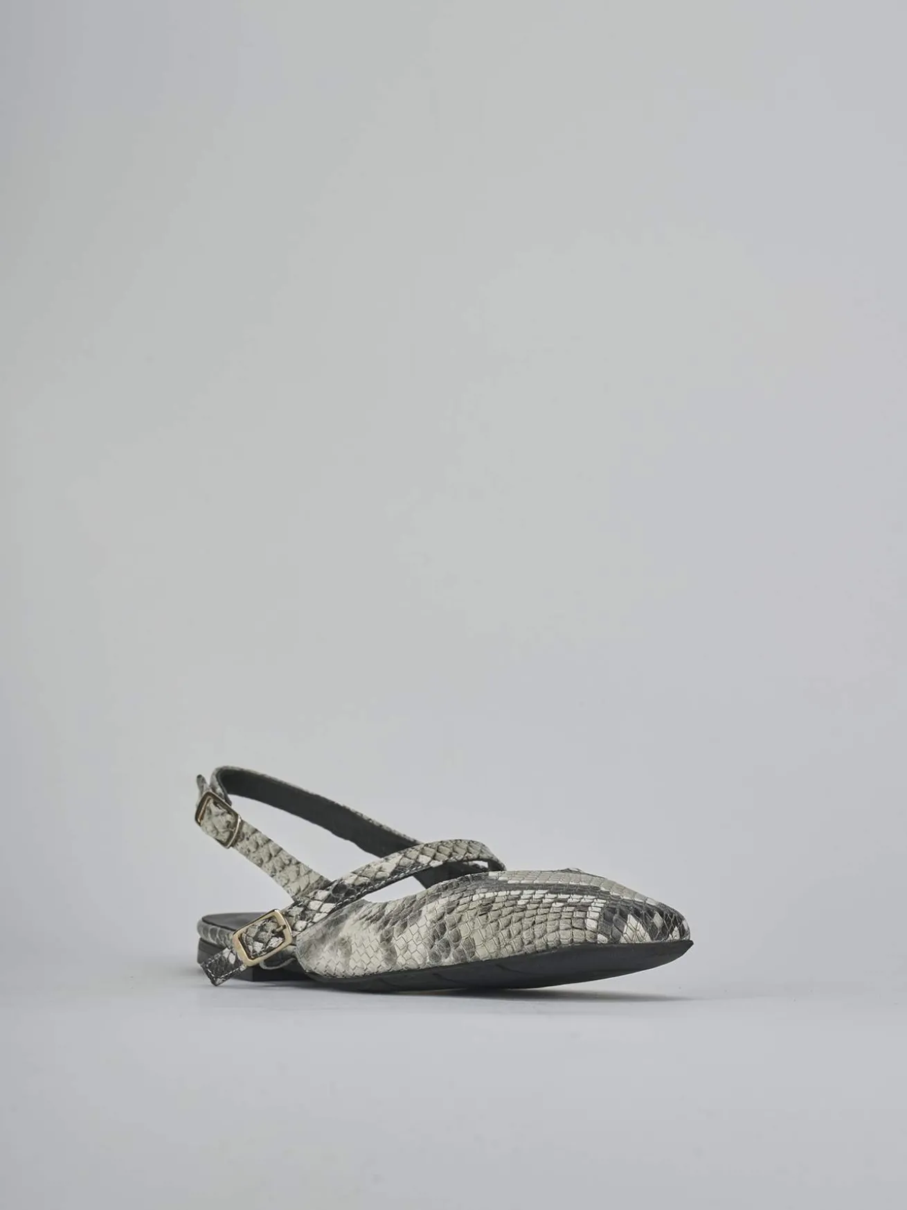 Ballerine tacco 1cm pitone beige