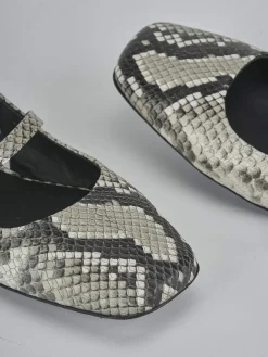 Ballerine tacco 1cm pitone beige