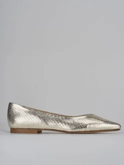 Ballerine tacco 1cm pitone oro