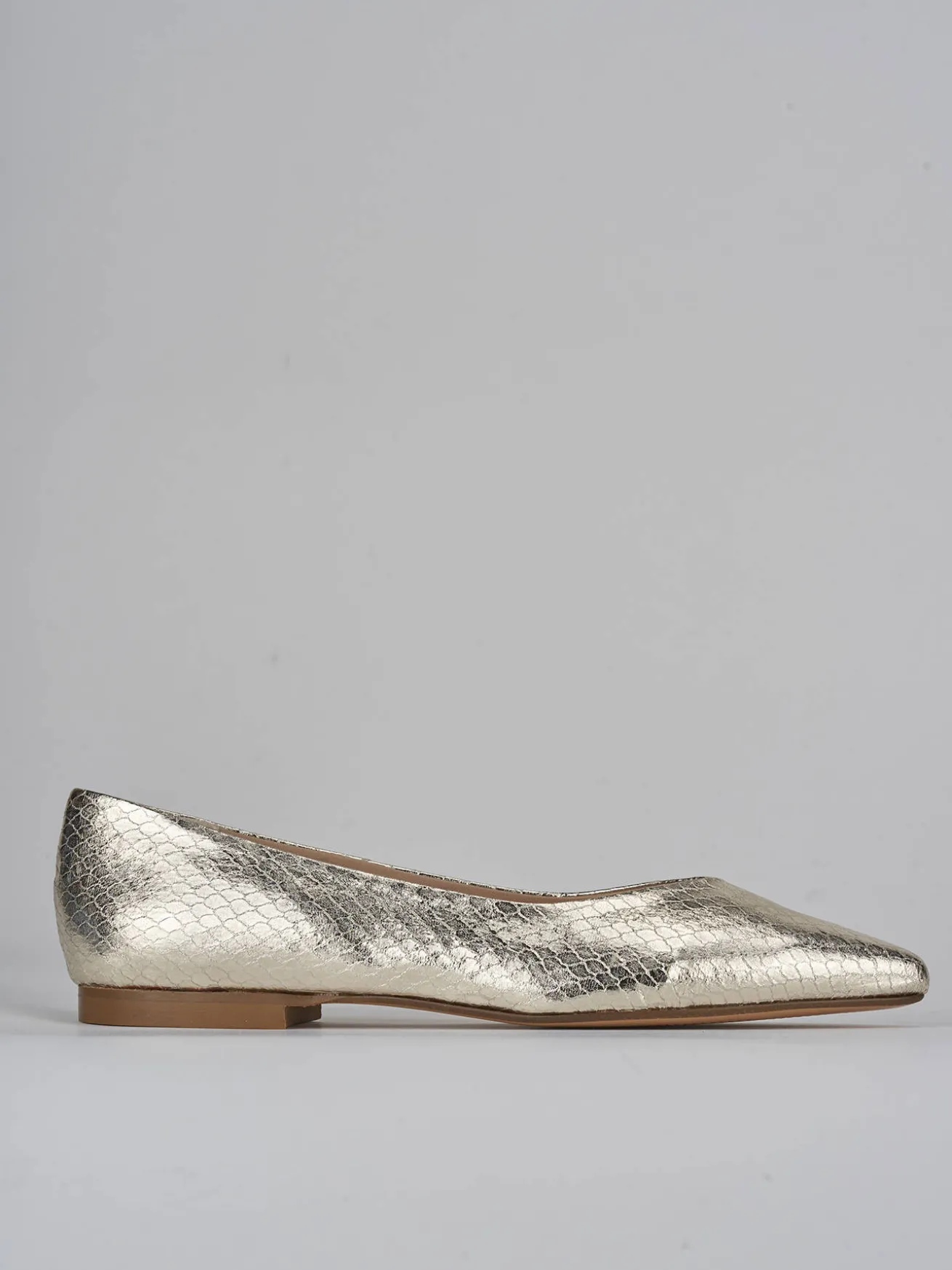 Ballerine tacco 1cm pitone oro