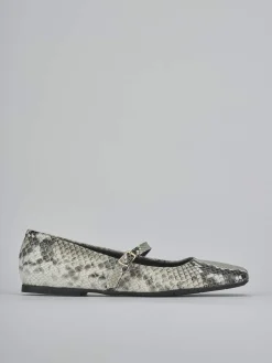 Ballerine tacco 1cm pitone beige