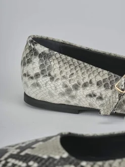 Ballerine tacco 1cm pitone beige