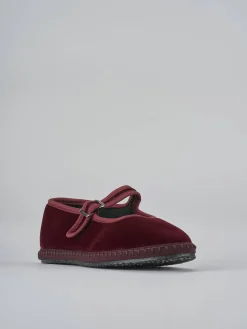 Ballerine tacco 1cm velluto bordo'