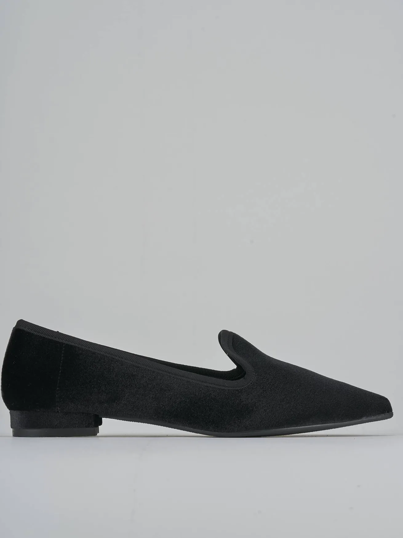 Ballerine tacco 1cm velluto nero