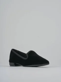Ballerine tacco 1cm velluto nero