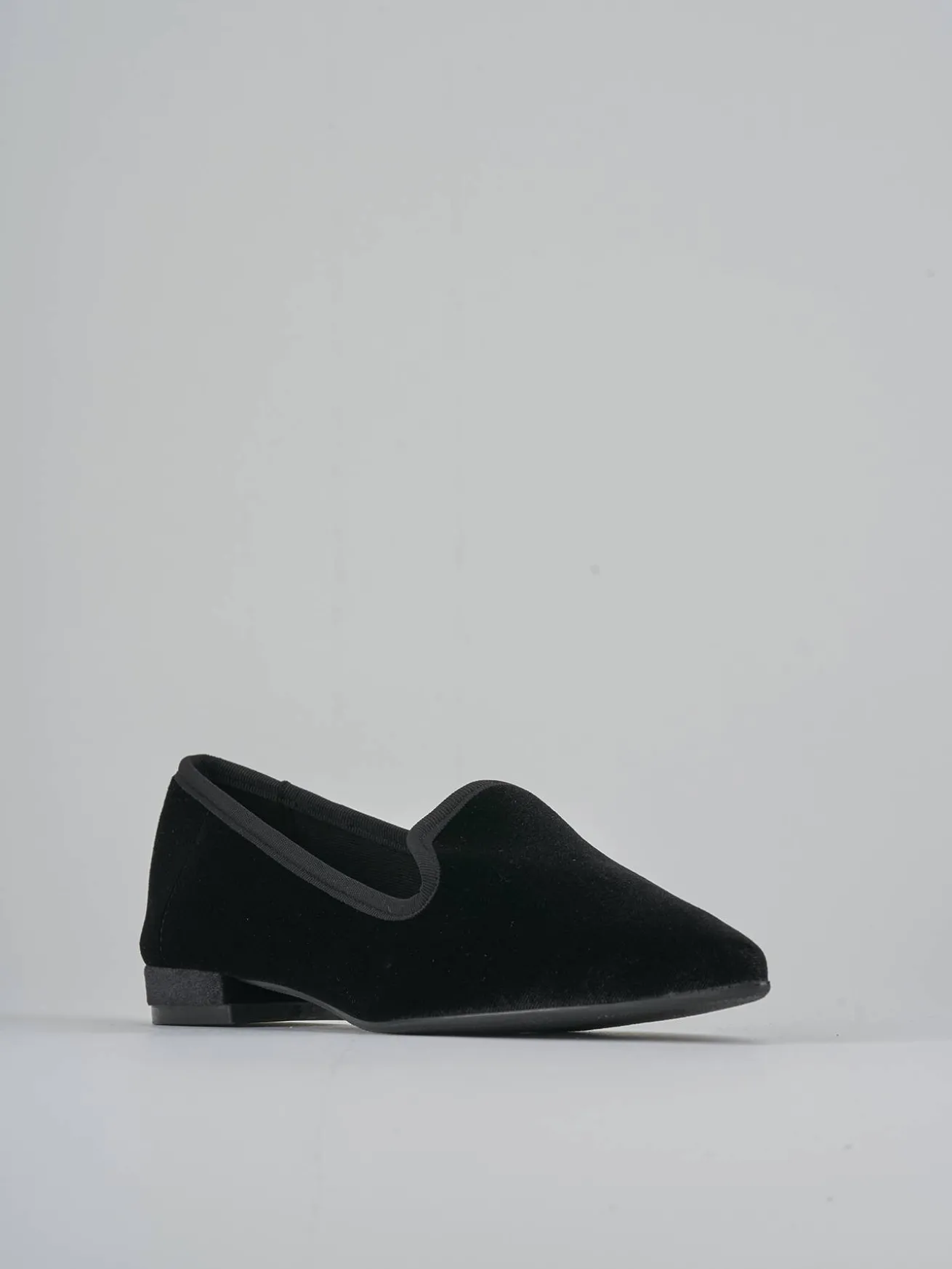 Ballerine tacco 1cm velluto nero