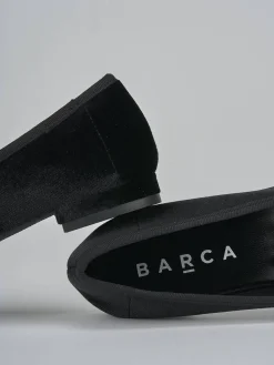 Ballerine tacco 1cm velluto nero