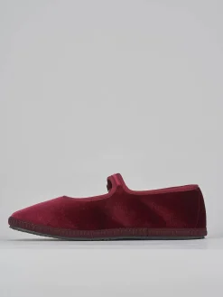 Ballerine tacco 1cm velluto bordo'