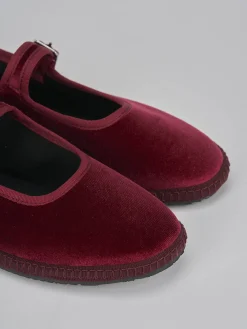Ballerine tacco 1cm velluto bordo'