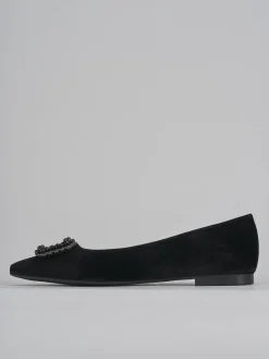 Ballerine tacco 1cm velluto nero