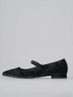 Ballerine tacco 1cm velluto nero