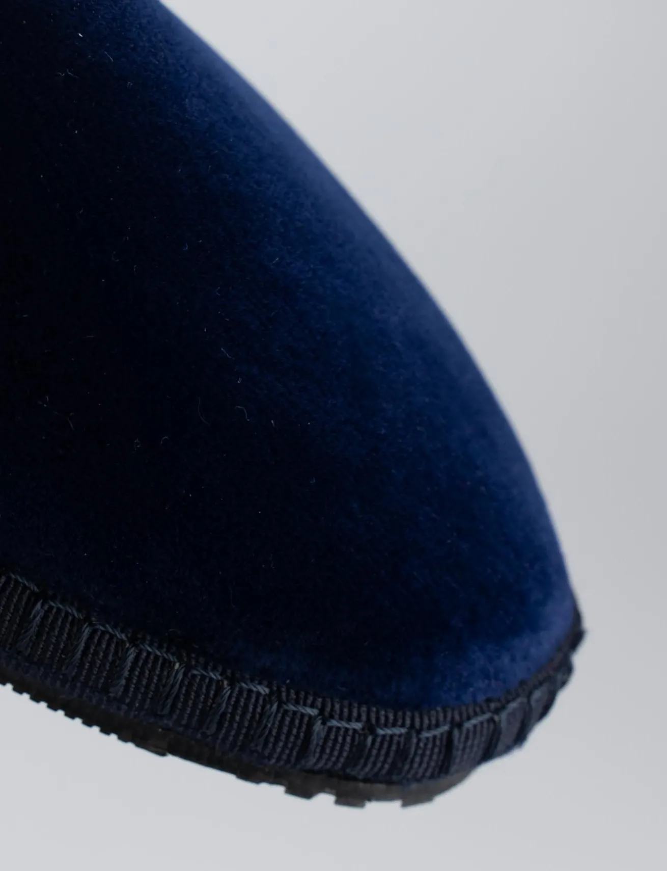 Ballerine tacco 1cm velluto blu