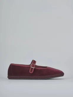 Ballerine tacco 1cm velluto bordo'