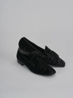 Ballerine tacco 2cm velluto nero