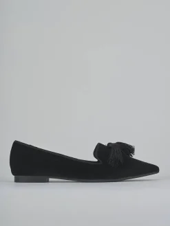 Ballerine tacco 1cm velluto nero