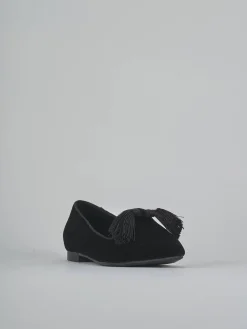 Ballerine tacco 1cm velluto nero