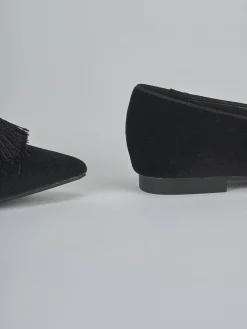 Ballerine tacco 1cm velluto nero