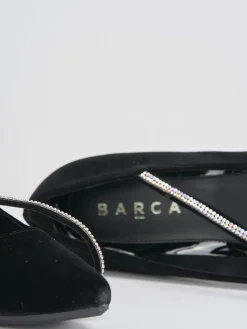 Ballerine tacco 1cm velluto nero