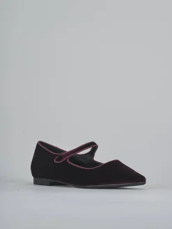 Ballerine tacco 1cm velluto bordo'