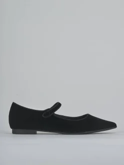 Ballerine tacco 1cm velluto nero