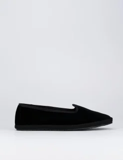 Ballerine tacco 1cm velluto nero