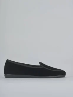 Ballerine tacco 1cm velluto nero