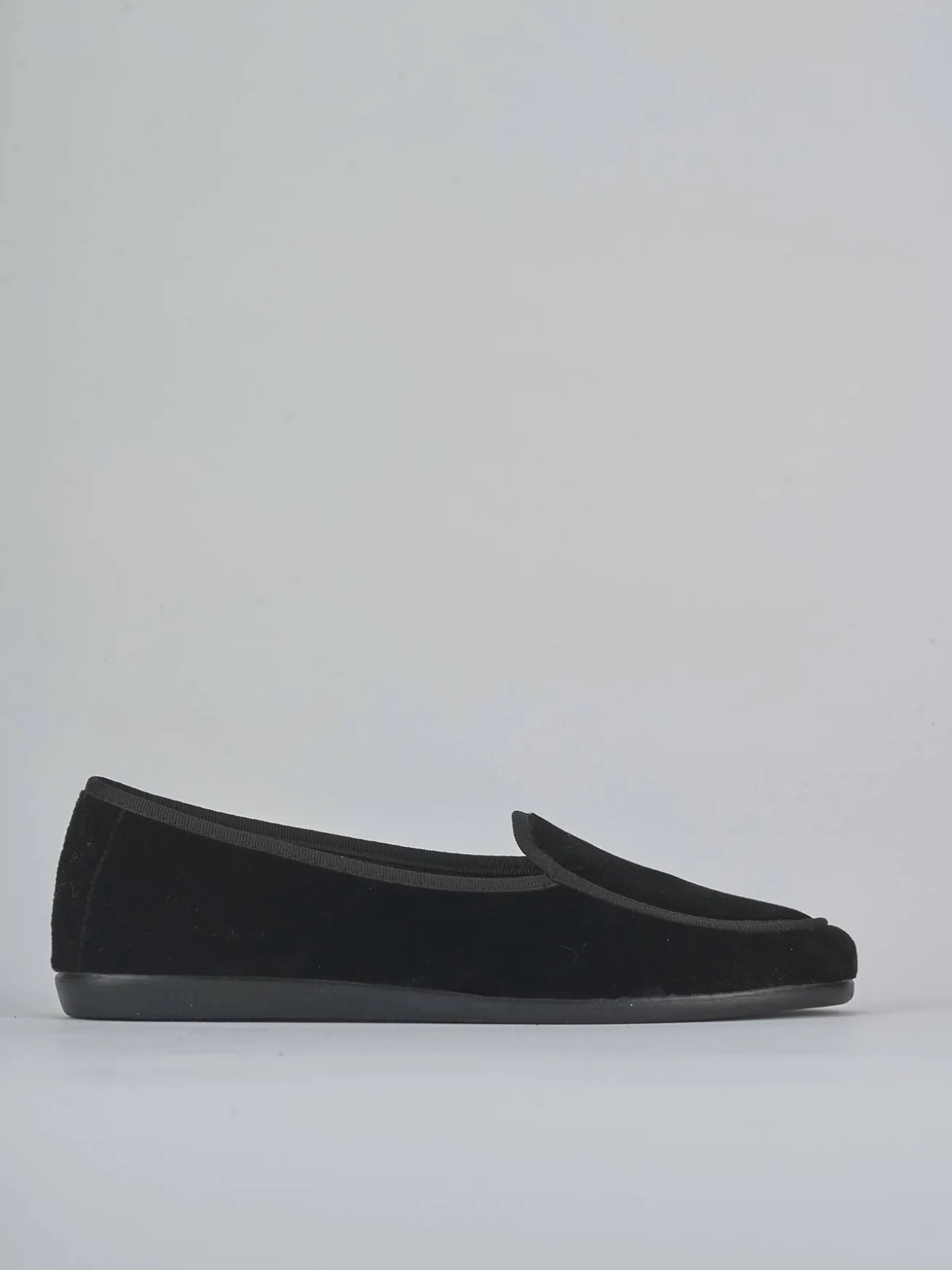 Ballerine tacco 1cm velluto nero