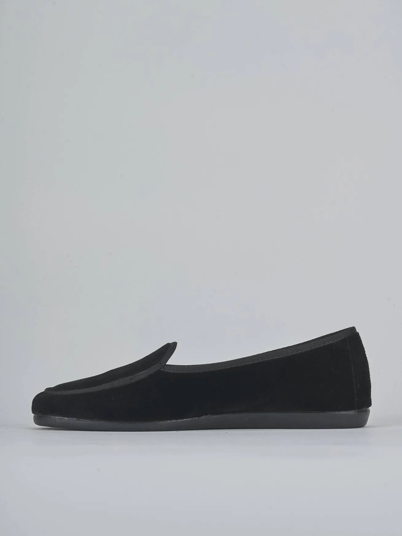 Ballerine tacco 1cm velluto nero