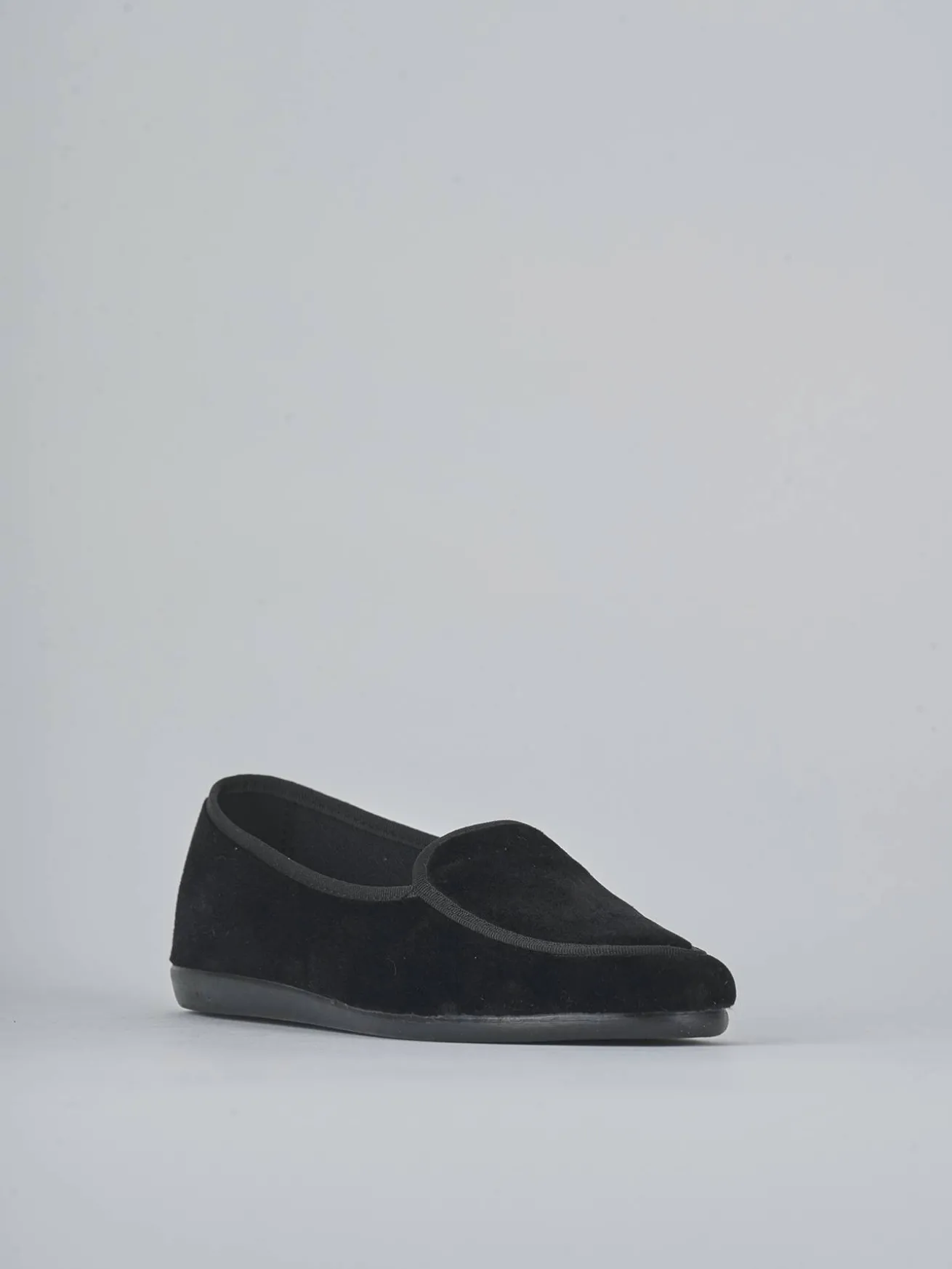 Ballerine tacco 1cm velluto nero