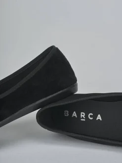 Ballerine tacco 1cm velluto nero