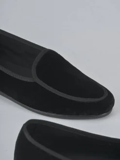 Ballerine tacco 1cm velluto nero