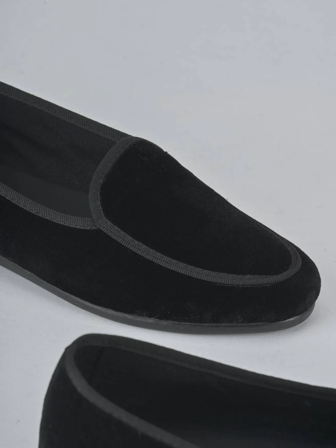 Ballerine tacco 1cm velluto nero