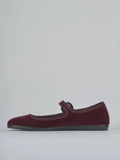 Ballerine tacco 1cm velluto bordo'