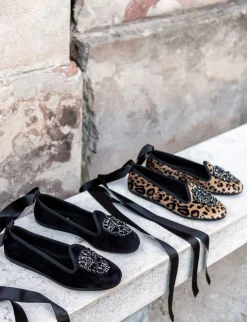 Ballerine tacco 1cm velluto nero