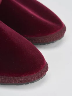 Ballerine tacco 1cm velluto bordo'