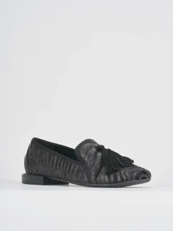 Ballerine tacco 1cm velluto nero