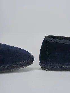 Ballerine tacco 1cm velluto blu