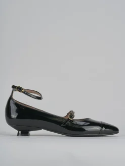 Ballerine tacco 3cm vernice nero