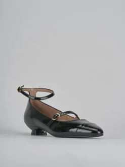 Ballerine tacco 3cm vernice nero