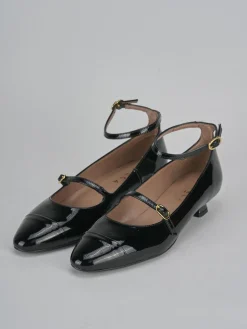 Ballerine tacco 3cm vernice nero