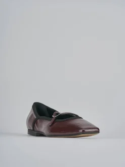 Ballerine tacco 1cm vernice bordo'