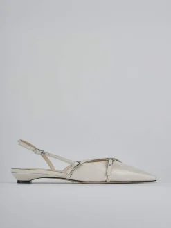 Ballerine tacco 2cm vernice beige