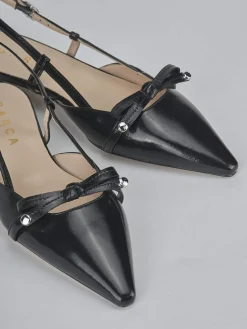 Ballerine tacco 2cm vernice nero