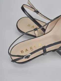 Ballerine tacco 2cm vernice nero