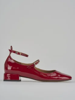 Ballerine tacco 2cm vernice rosso