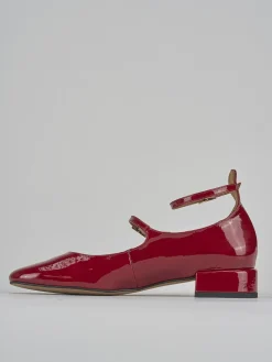 Ballerine tacco 2cm vernice rosso